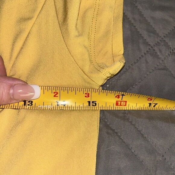 Carmen Mustard Yellow Short Sleeve Square Neck Pullover Blouse Size Small - Picture 8 of 8